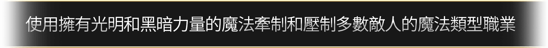 使用擁有光明和黑暗力量的魔法牽制和壓制多數敵人的魔法類型職業